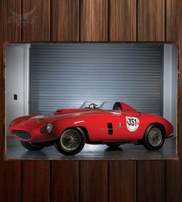 Металлическая табличка Ferrari 166 MM Spider Scaglietti